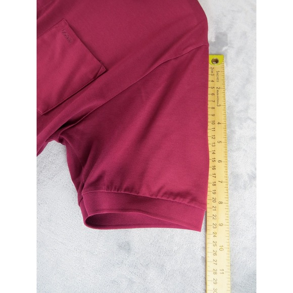 Boss Life‎ Style Polo Shirt Mens 2XL Burgundy Pocket Classic Casual Short Sleeve - Picture 8 of 9